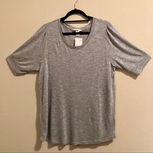H&M gray short sleeve knit sweater NWT